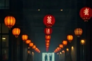 南岸的雨封面：雨季街道上骑车通勤的背影